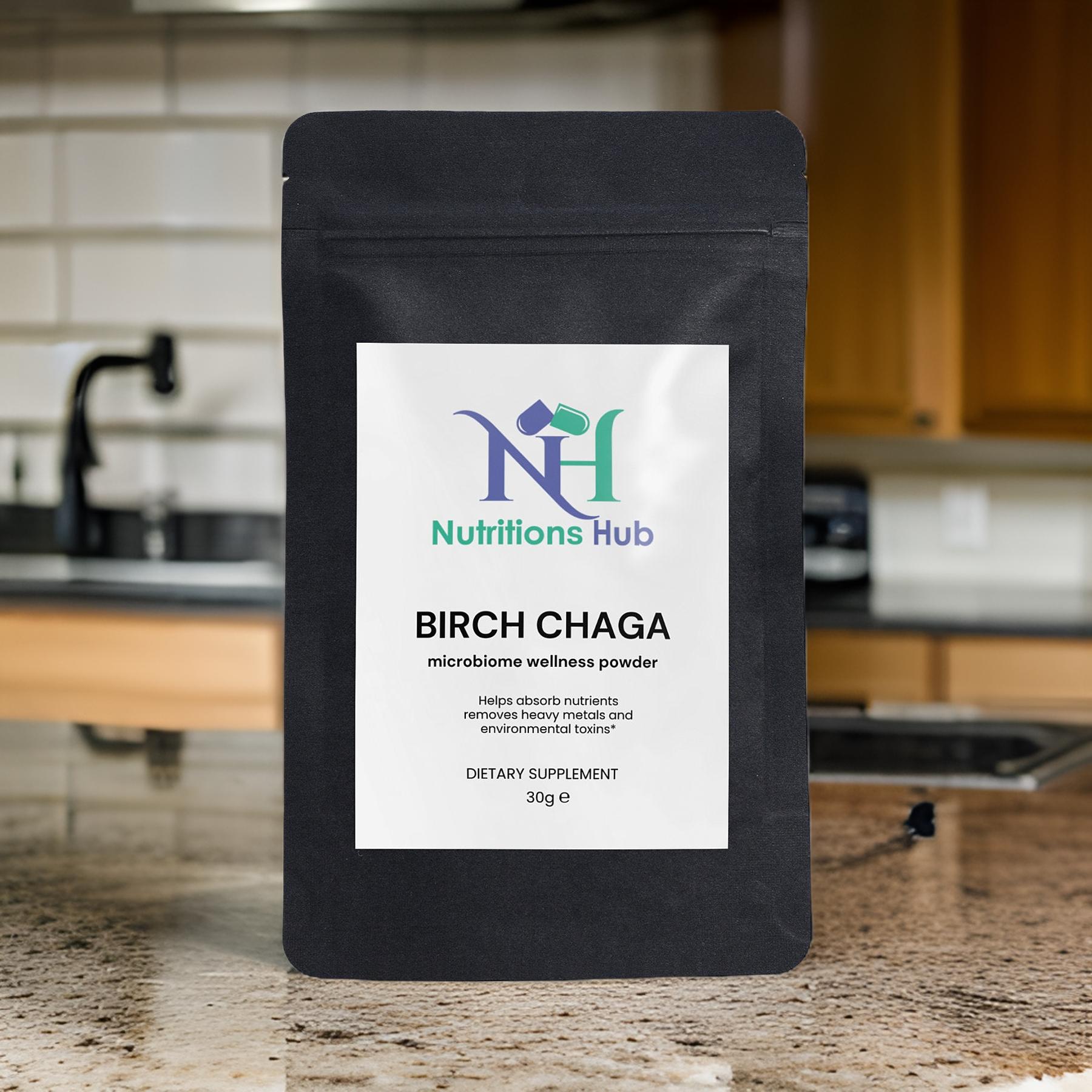 Birch Chaga Microbiome Wellness Powder: Boost Gut Health and Immunity