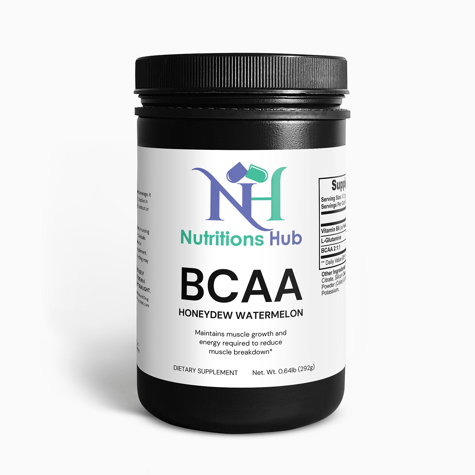 BCAA post workout powder in honeydew watermelon flavor, refreshing and hydrating