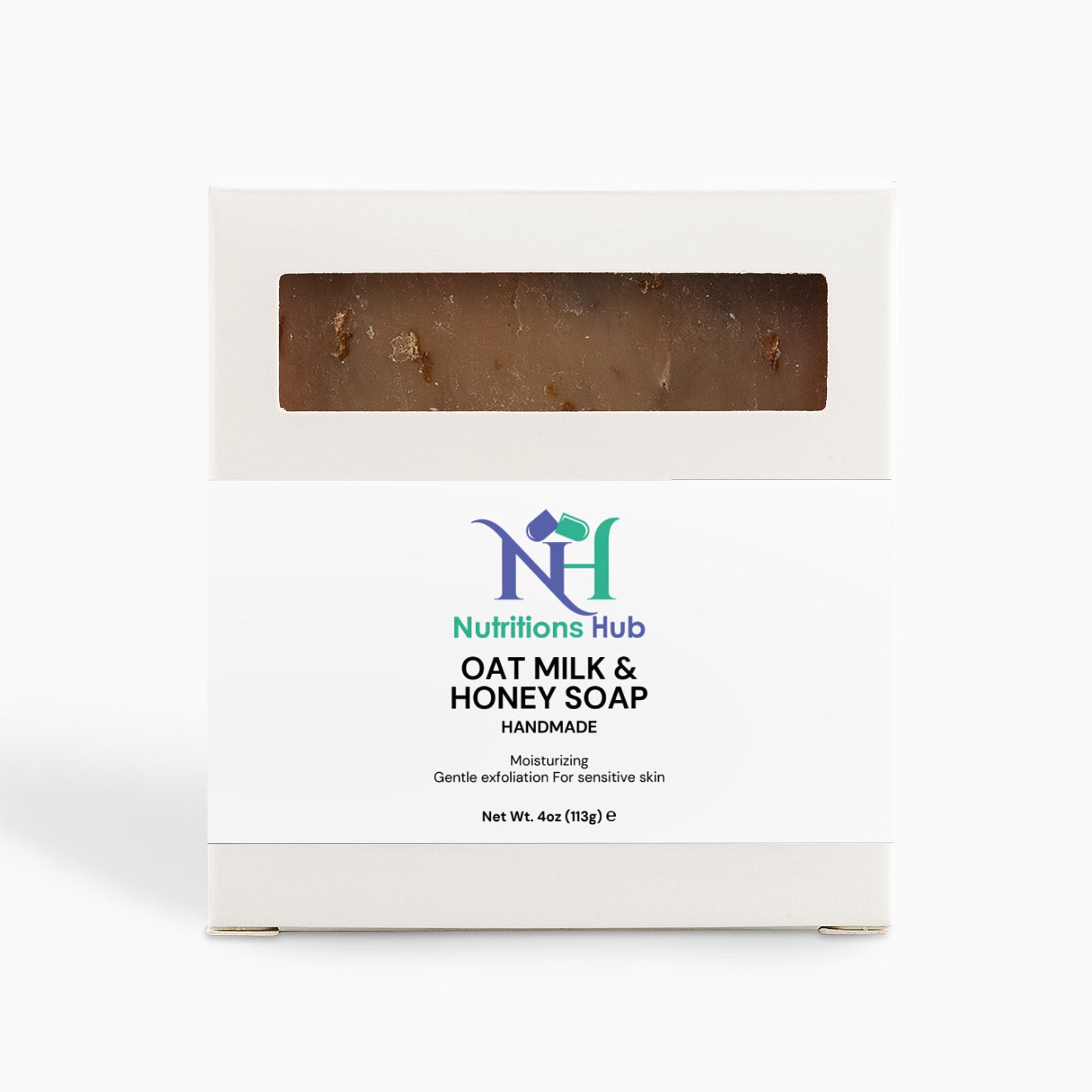 Oat milk honey soap, natural and moisturizing