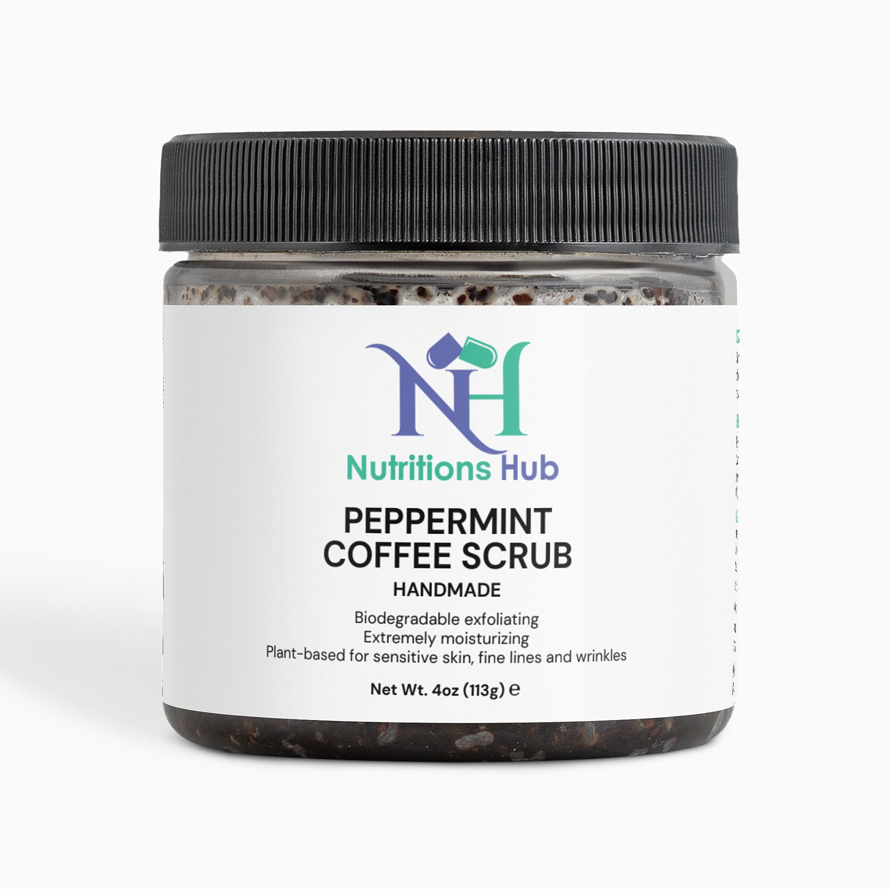 Our peppermint coffee scrub, exfoliating and rejuvenating
