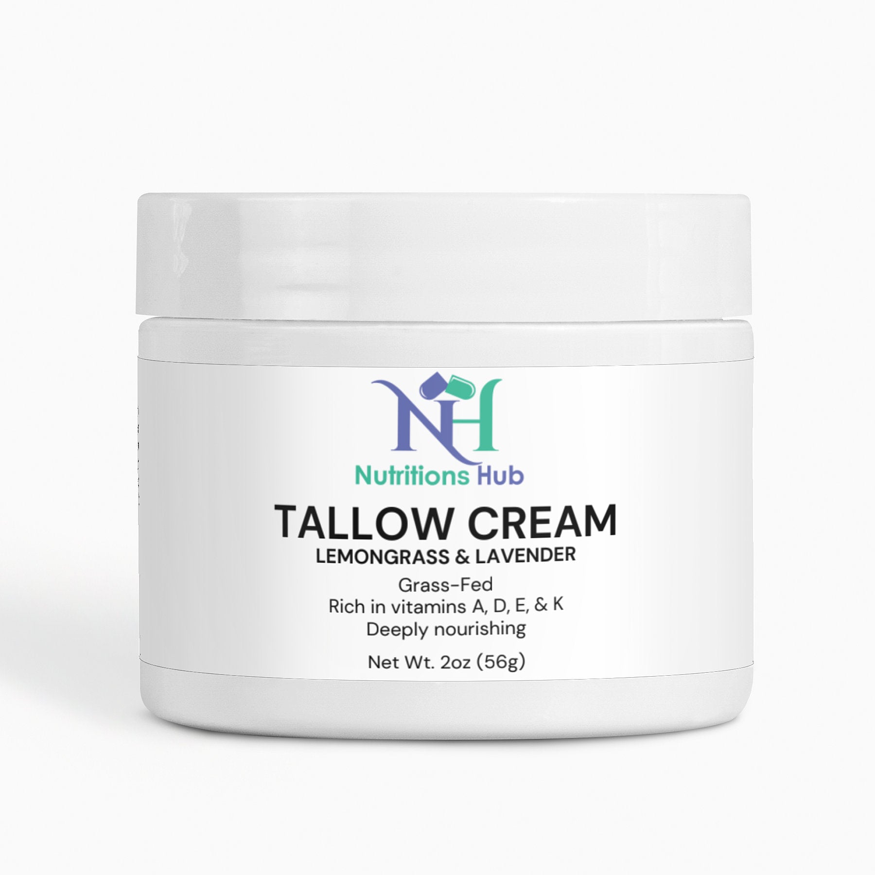 Lemongrass and lavender tallow cream for soft, hydrated skin