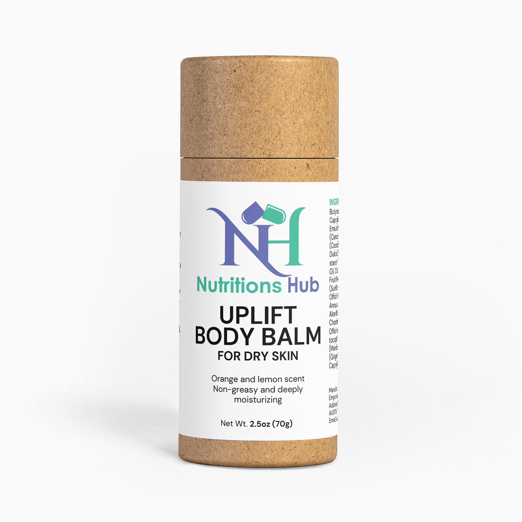 Uplift Body Balm, natural and organic body moisturizer