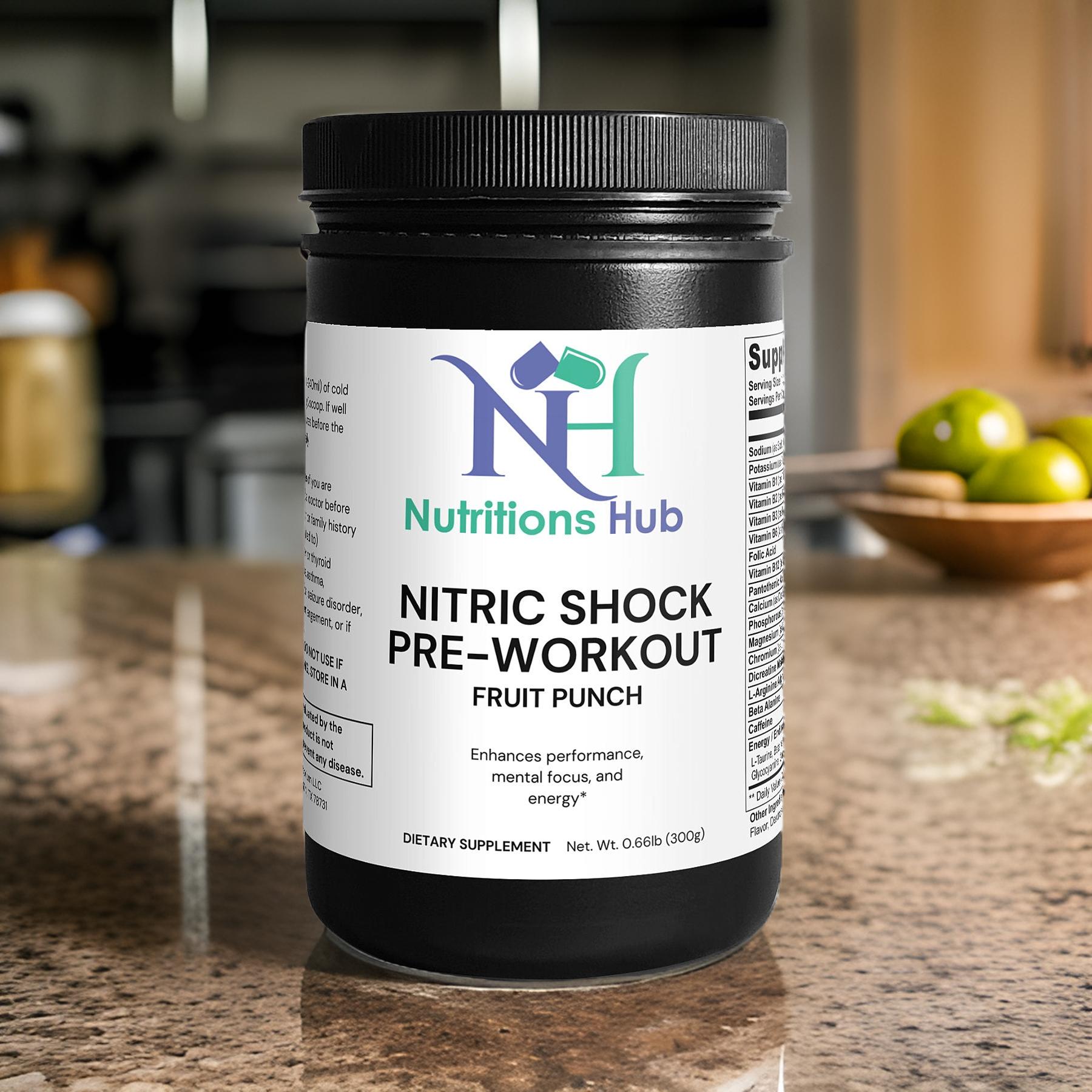 Nitric Shock Pre-Workout Powder - Fruit Punch | Explosive Energy