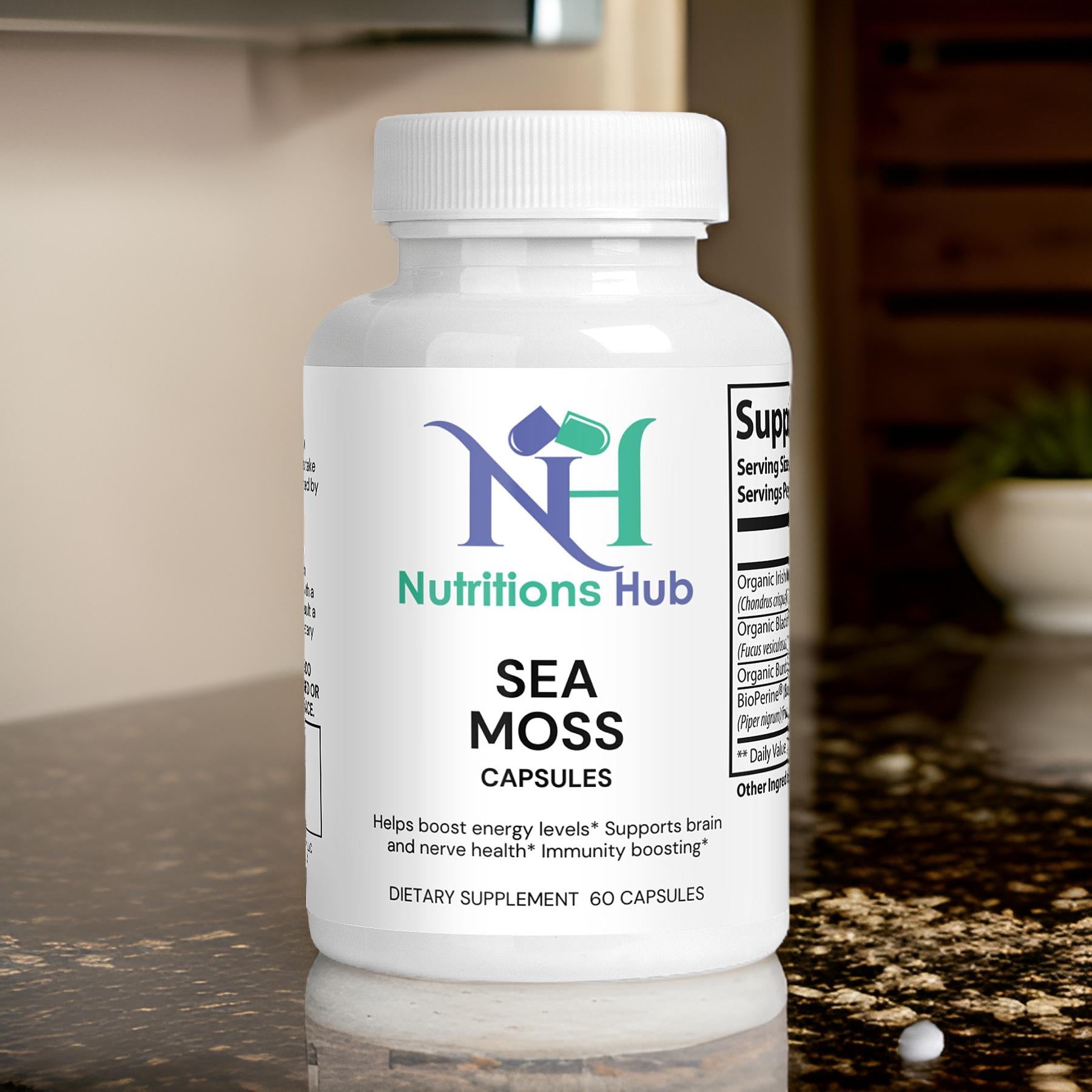 Nutrient-Rich Sea Moss Capsules