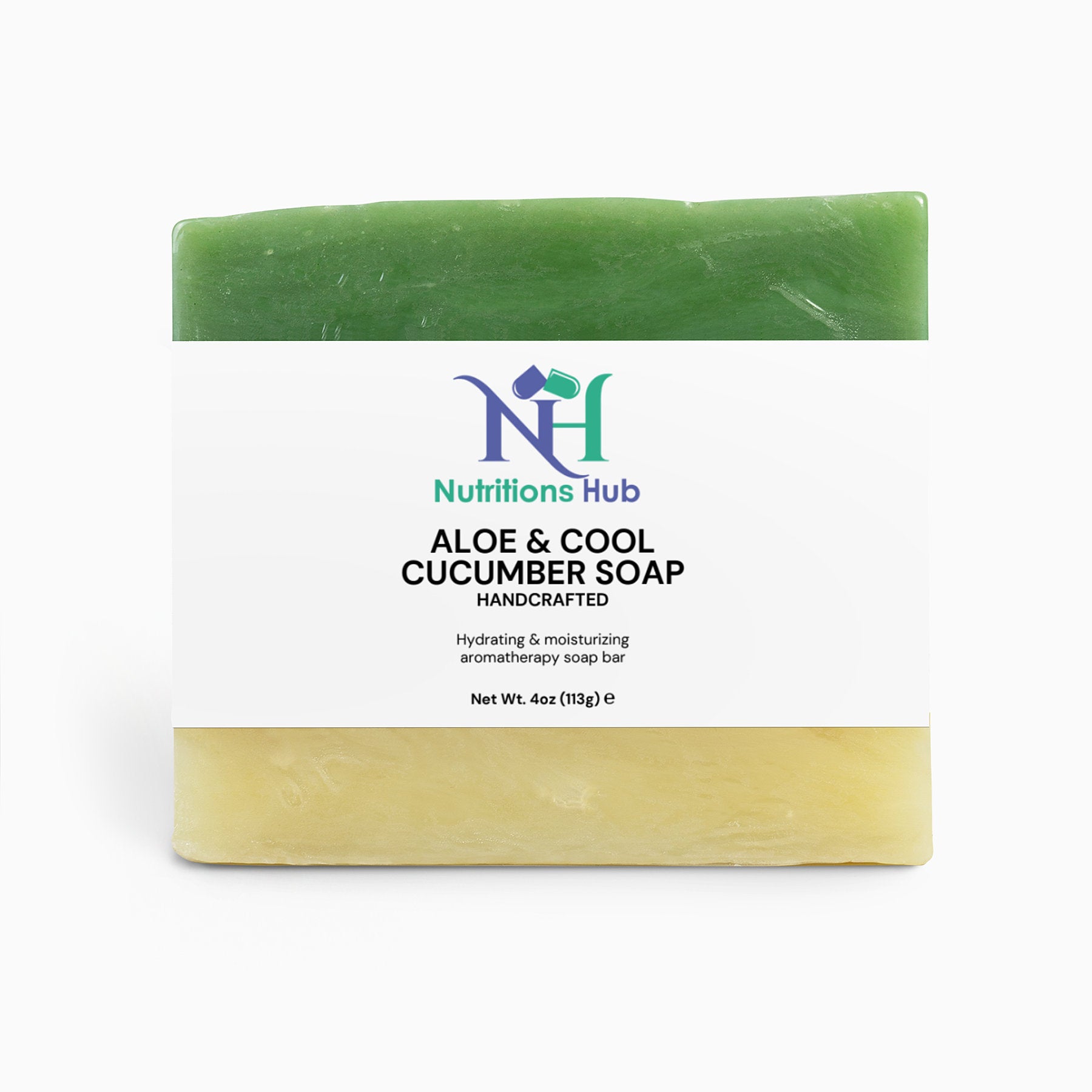 Aloe Vera and Cucumber Soap for Sensitive Skin, Hydrating and Refreshing