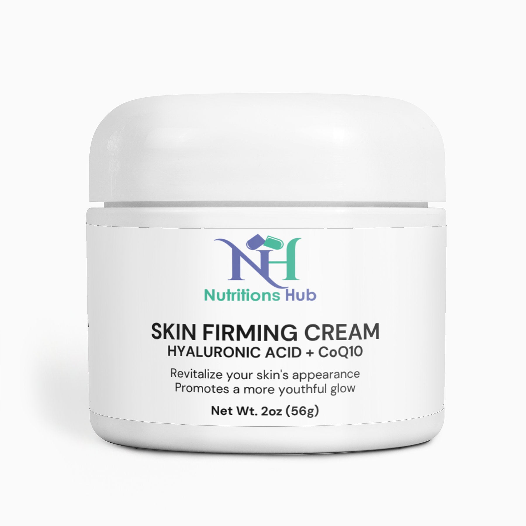 Woman applying natural skin tightening cream for wrinkles and sagging skin.