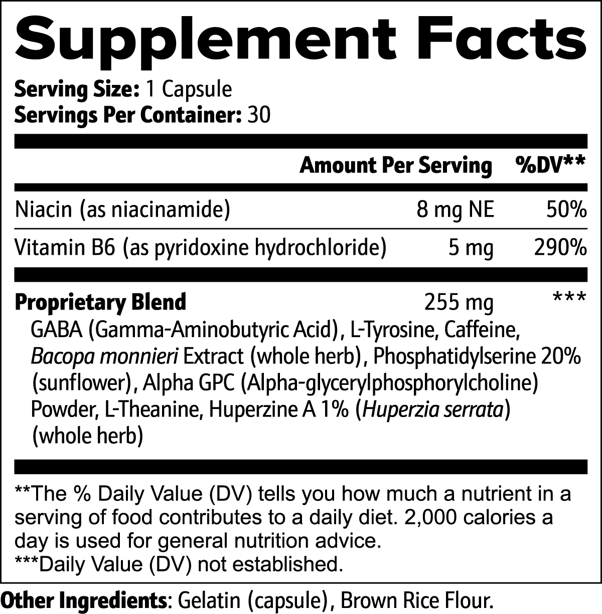 Natural Cognitive Support Supplement