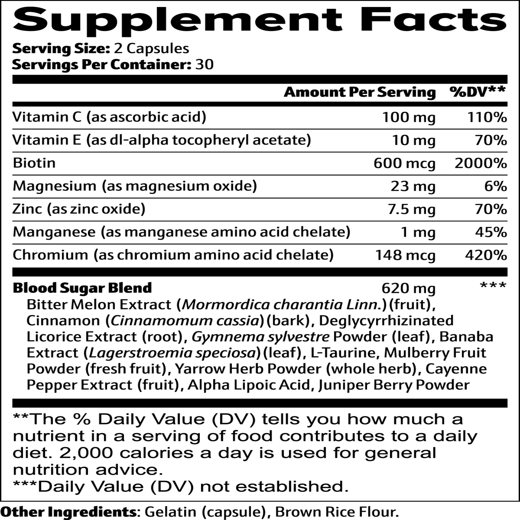 Blood Sugar Support Supplement