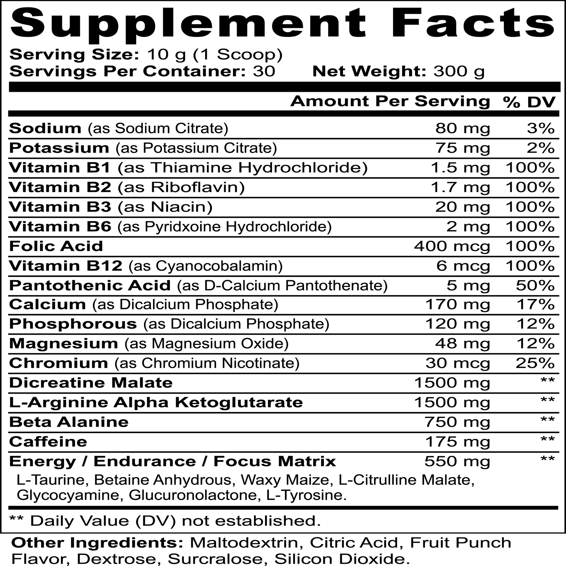 Nitric Shock Pre-Workout Powder - Fruit Punch | Explosive Energy