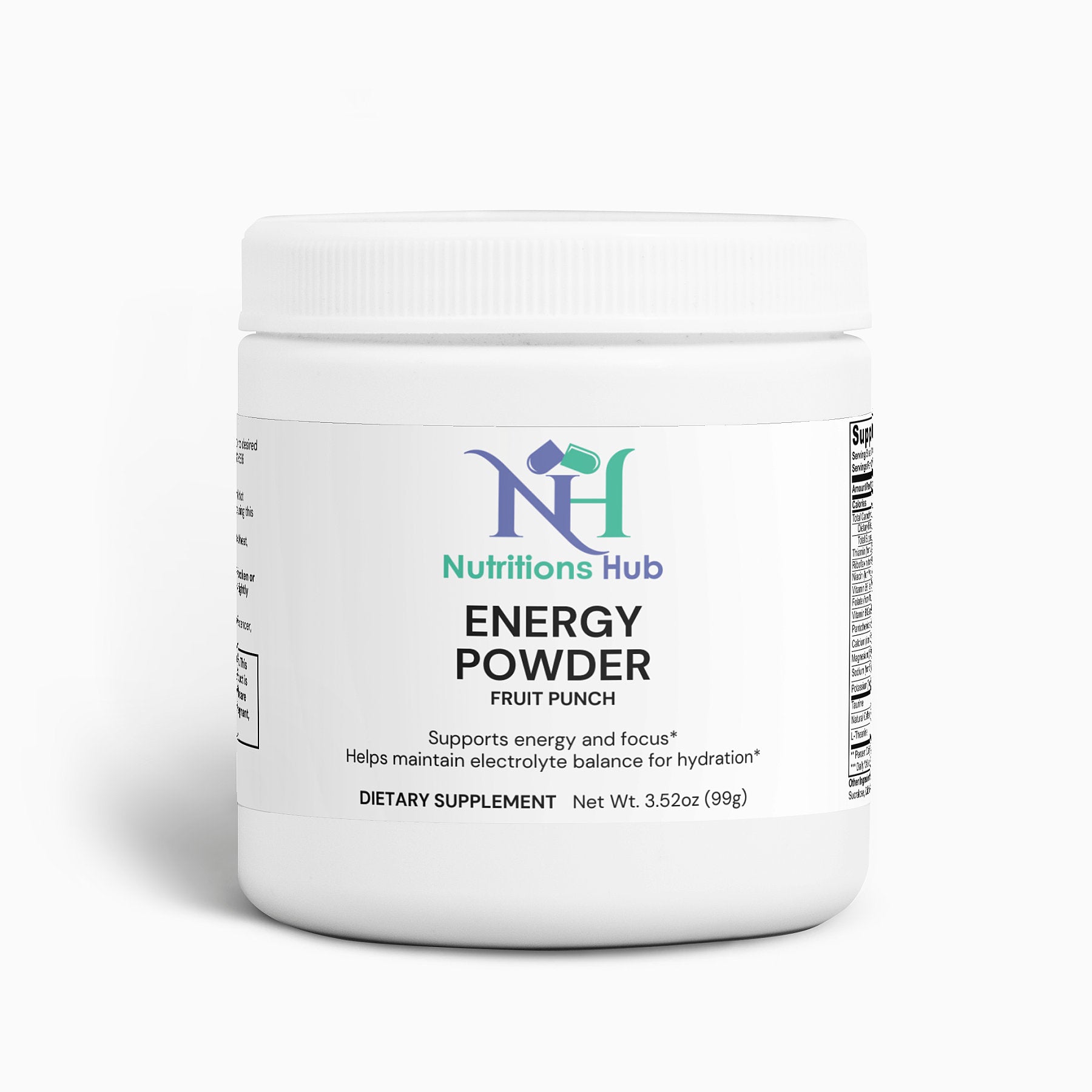 Fruit punch energy powder, natural and delicious energy boost