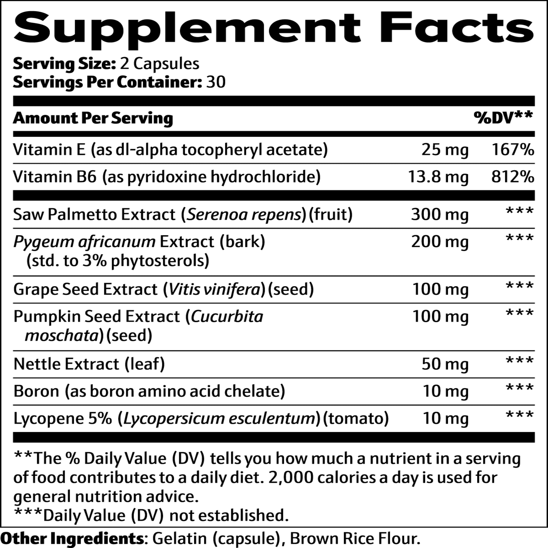 supplements for prostate support