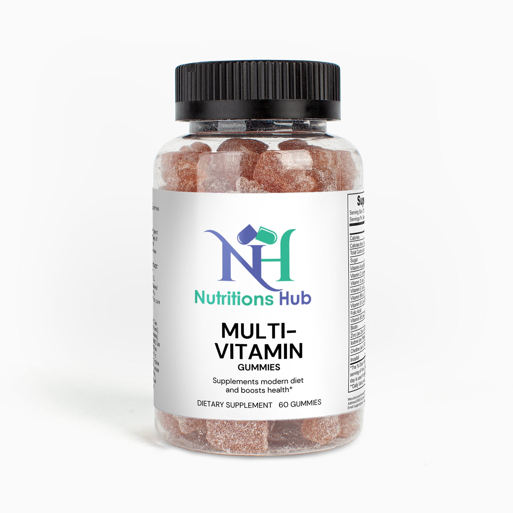 A container full of Multivitamin Gummy Supplements