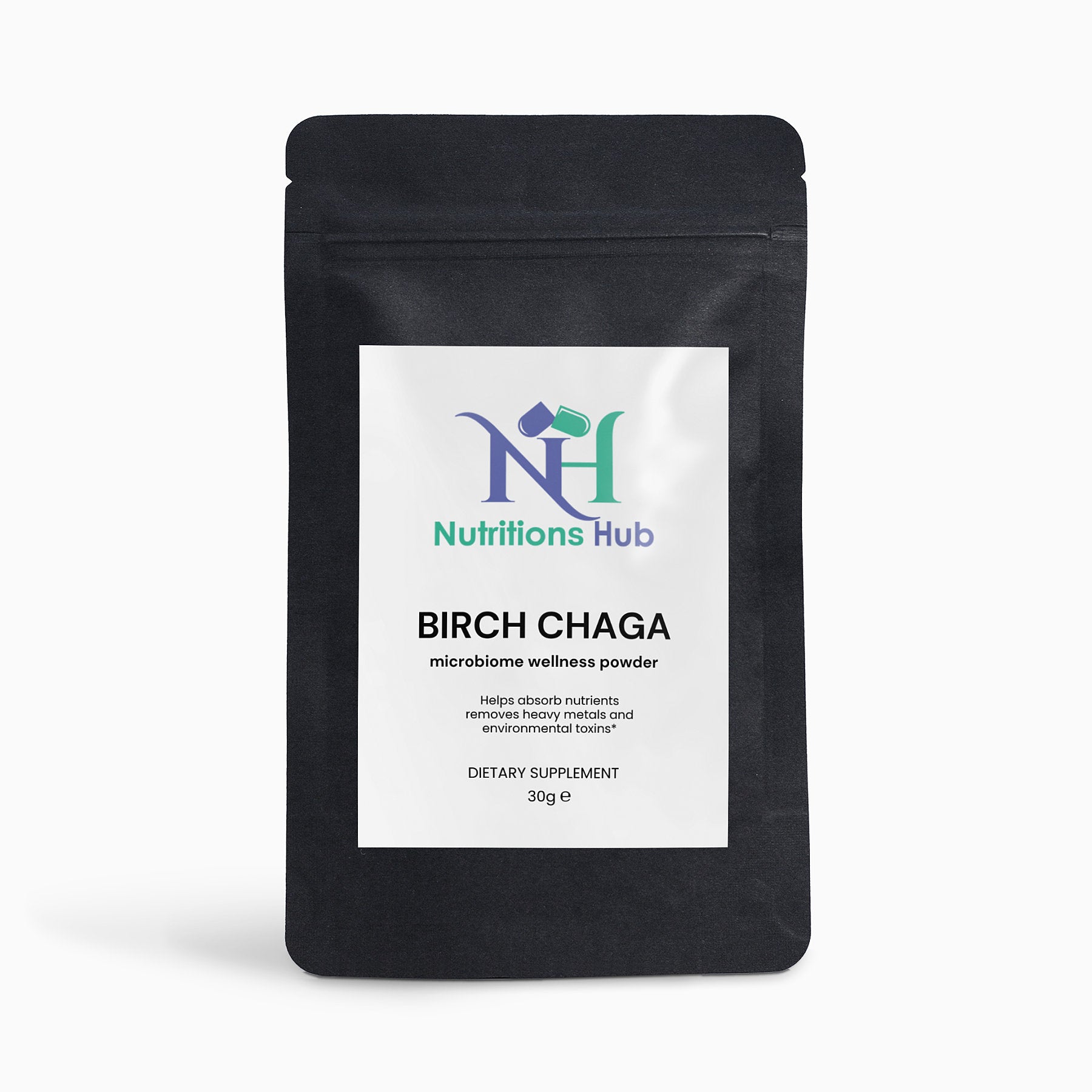 Organic birch chaga powder for improved gut health and immune function
