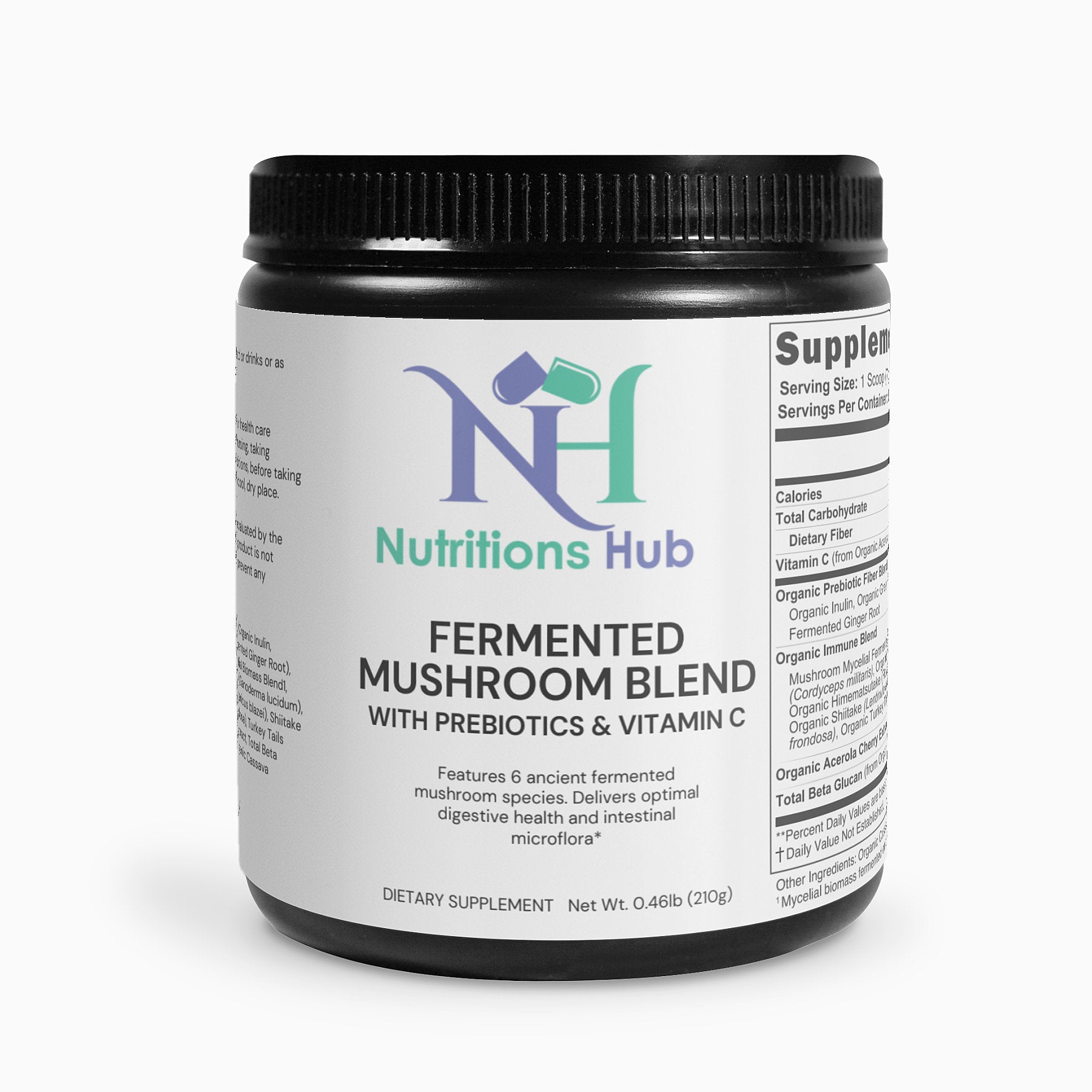 Fermented mushroom blend powder, immune-boosting supplement