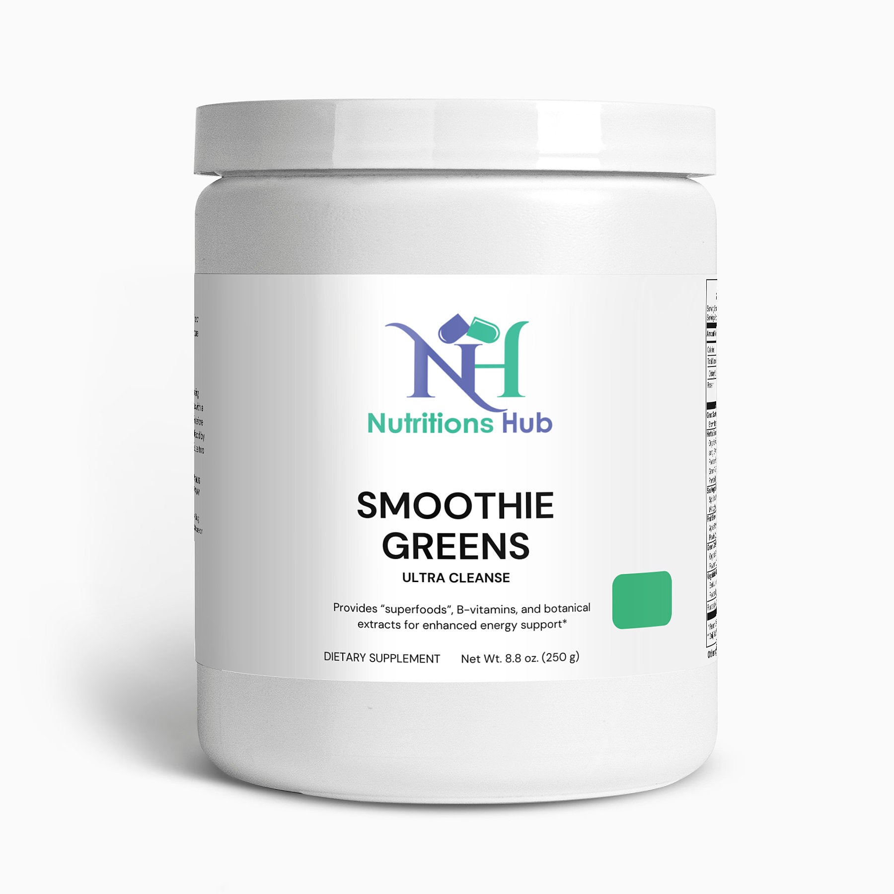Organic and natural ingredients in ultra cleanse smoothie greens for weight loss