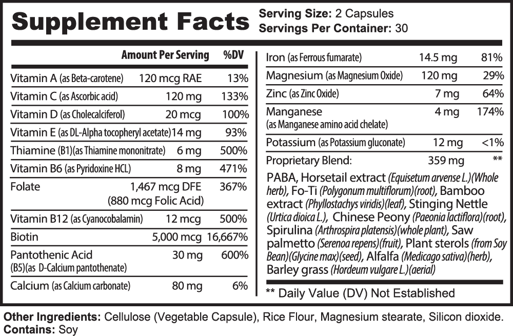 Hair, Nails and Skin Vitamins: Natural Supplements