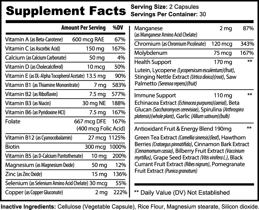 Complete Daily Multivitamin Supplement