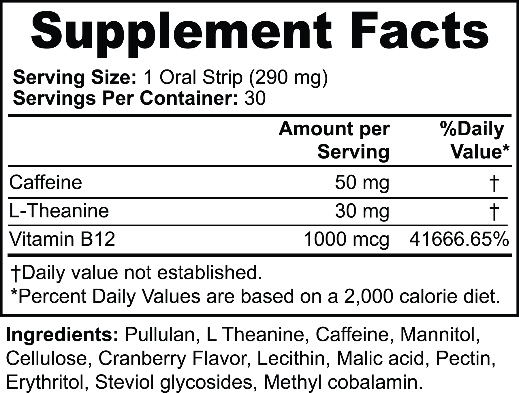 "Natural ingredients in our energy strips for sustained energy