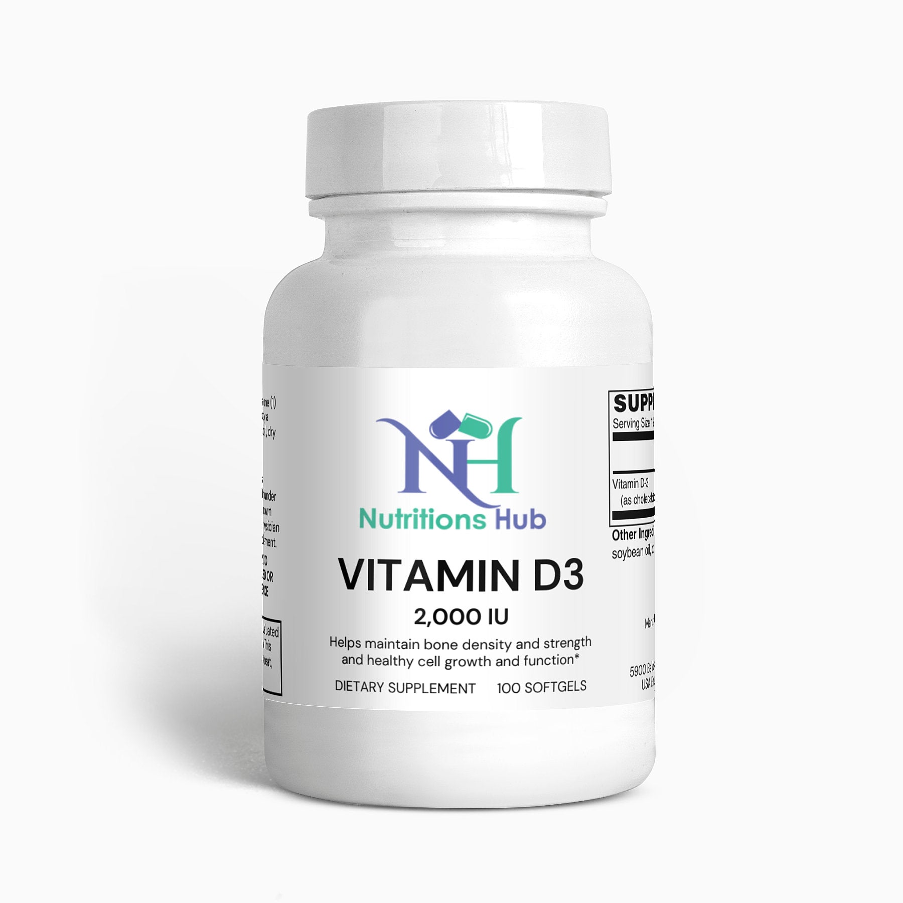 Vitamin D3 2000 IU - Boost Immunity and Bone Health